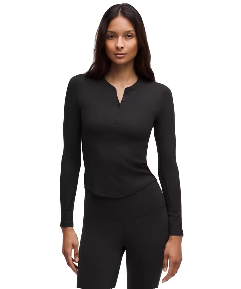 Lululemon Hold Tight Long-Sleeve Henley Black