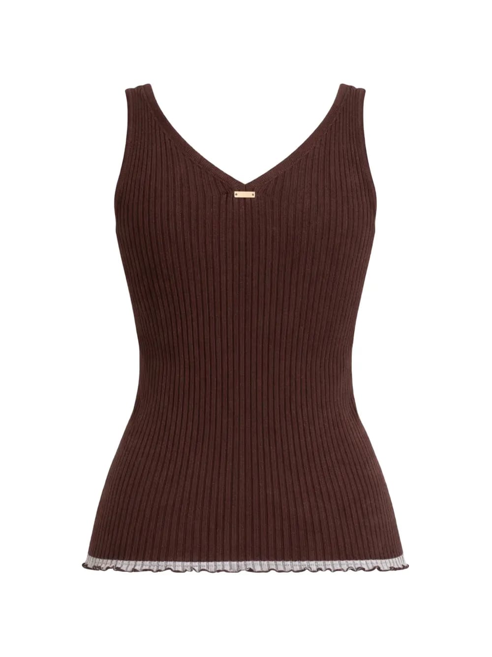 V-neck knitted vest