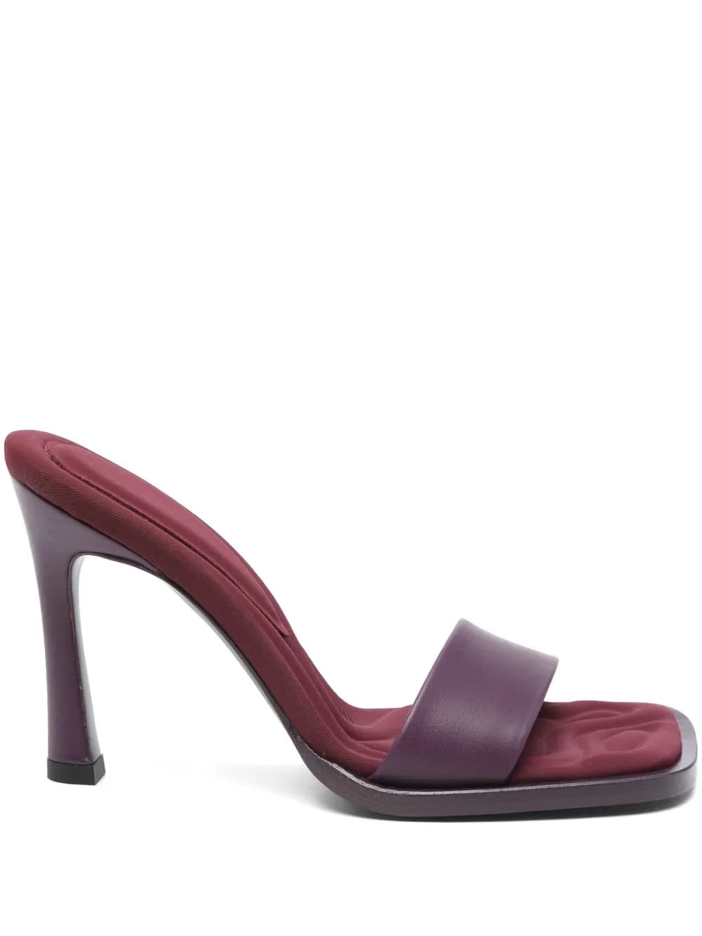 100mm leather mules