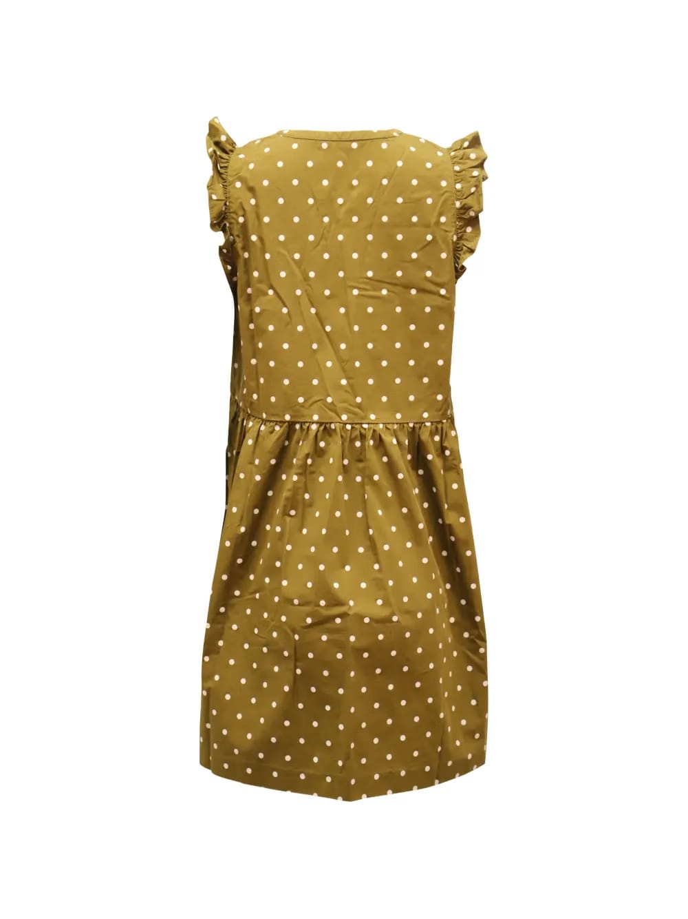 polka-dot sleeveless dress