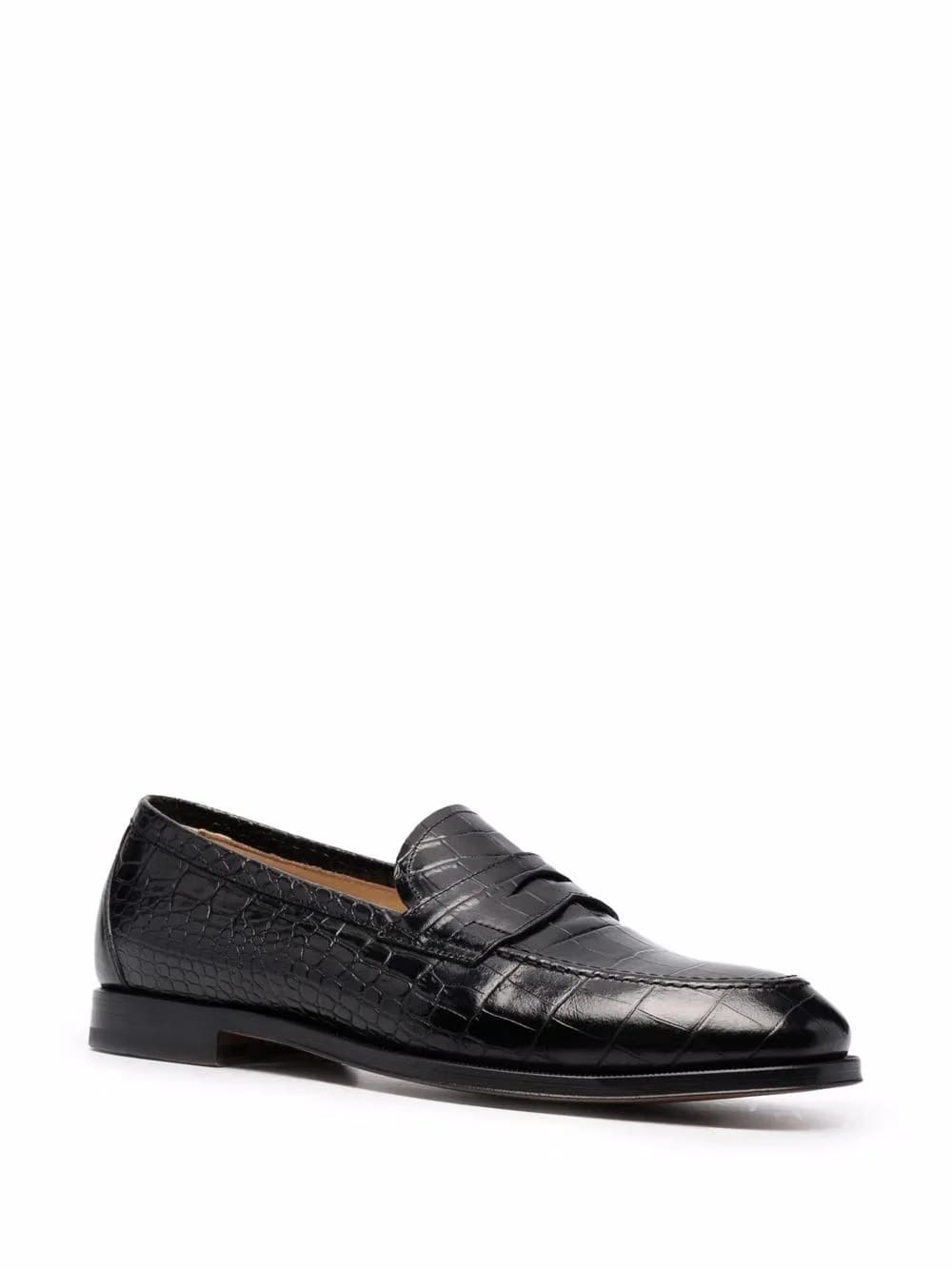 Stefano crocodile-embossed loafers