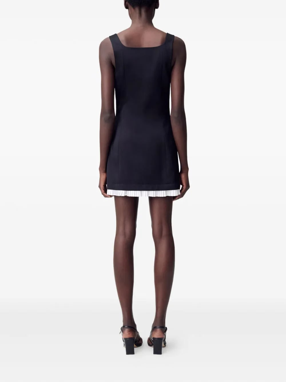 bow-detail pleated mini dress