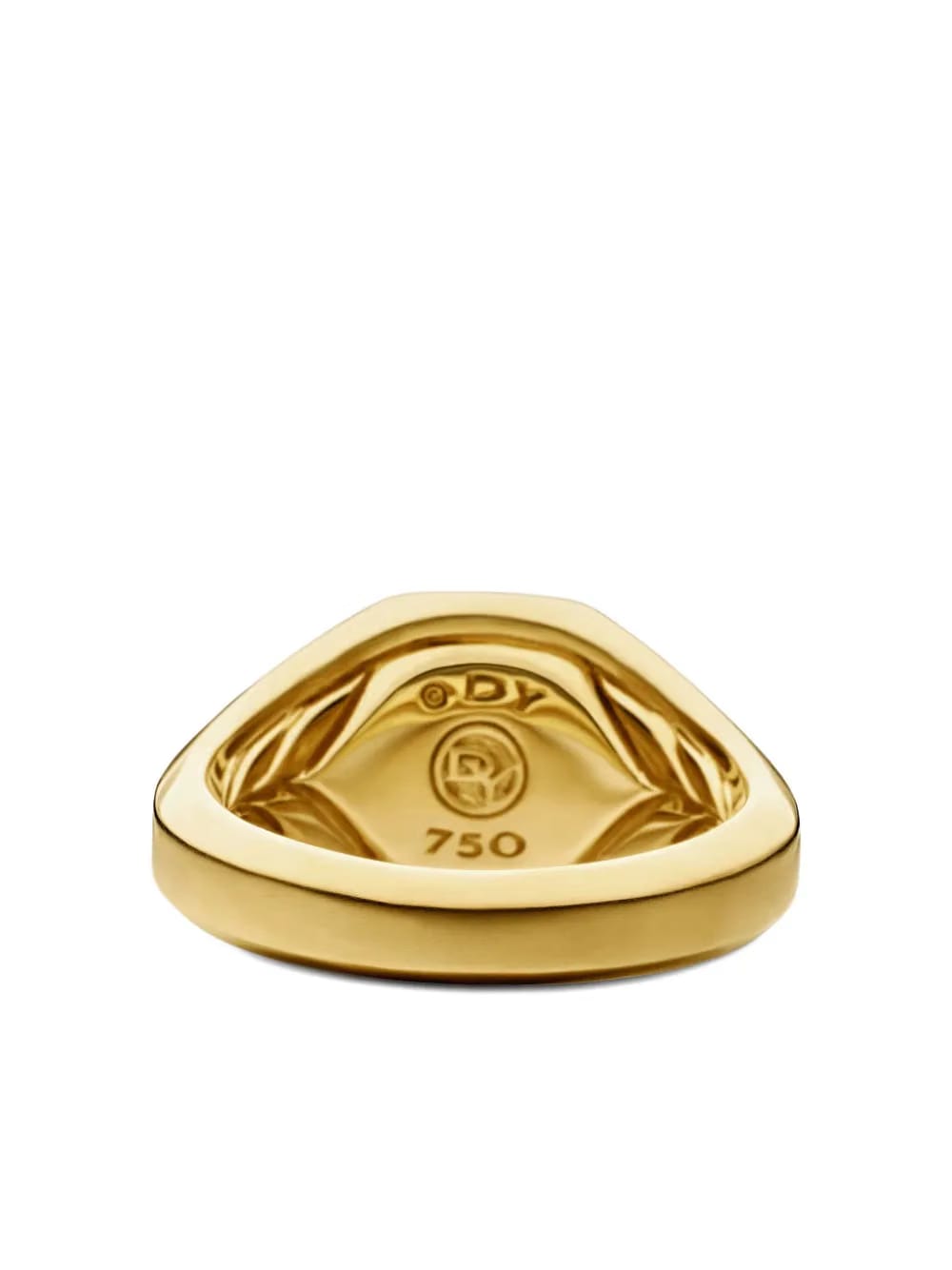 18K yellow gold Streamline® Signet turquoise ring