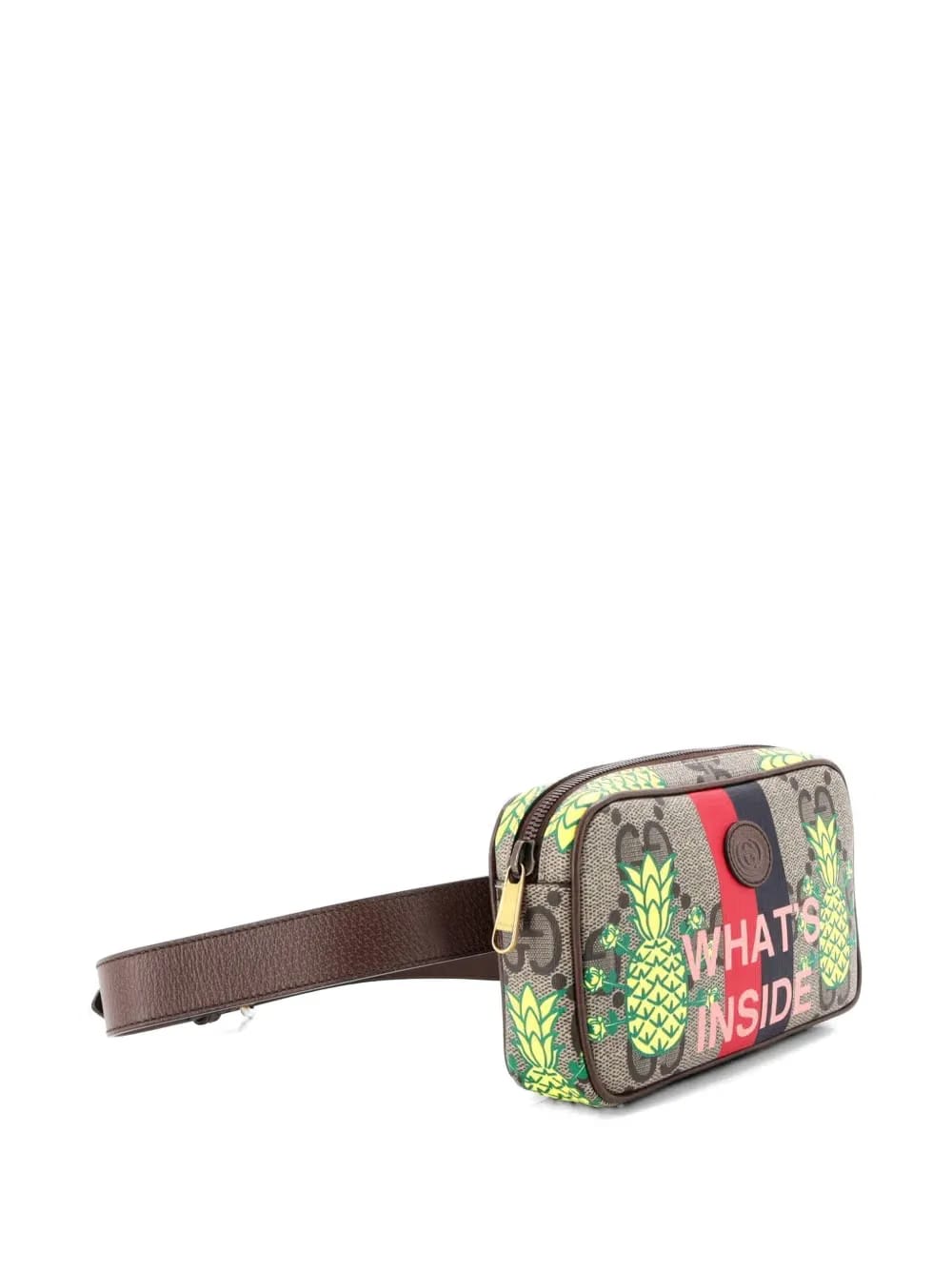 Zip Printed GG Coated Canvas belt bag