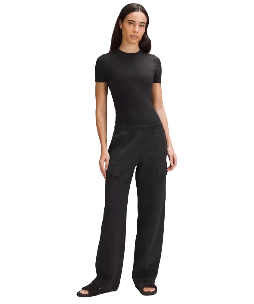 Lululemon Wundermost Ultra-Soft Nulu Hip-Length Crewneck Shirt Black
