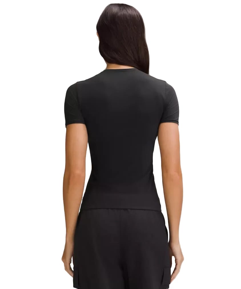 Lululemon Wundermost Ultra-Soft Nulu Hip-Length Crewneck Shirt Black