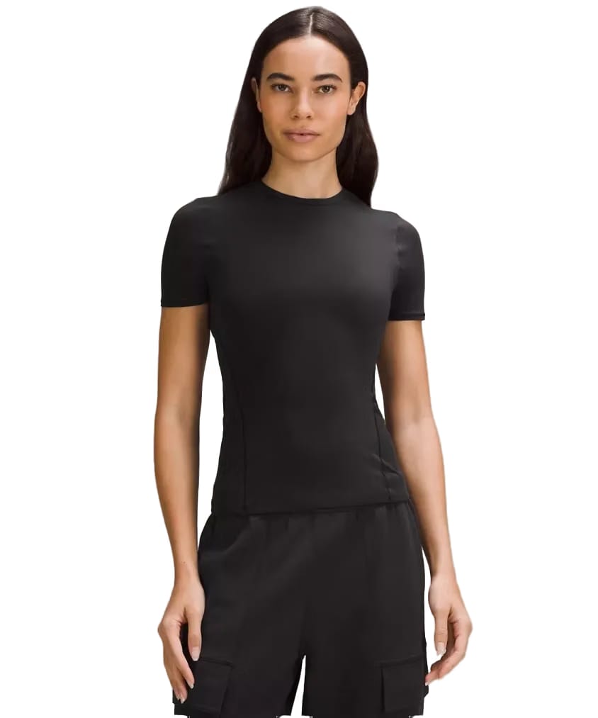 Lululemon Wundermost Ultra-Soft Nulu Hip-Length Crewneck Shirt Black