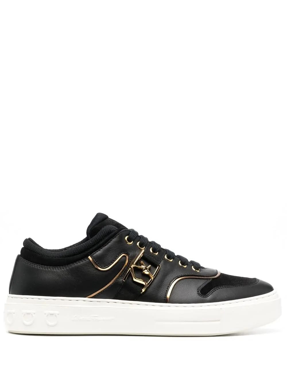 Borg logo low-top sneakers