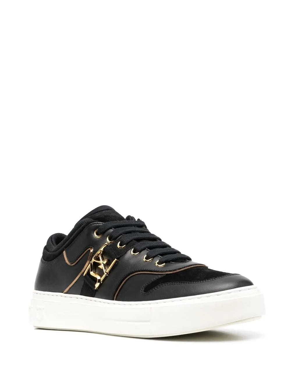 Borg logo low-top sneakers