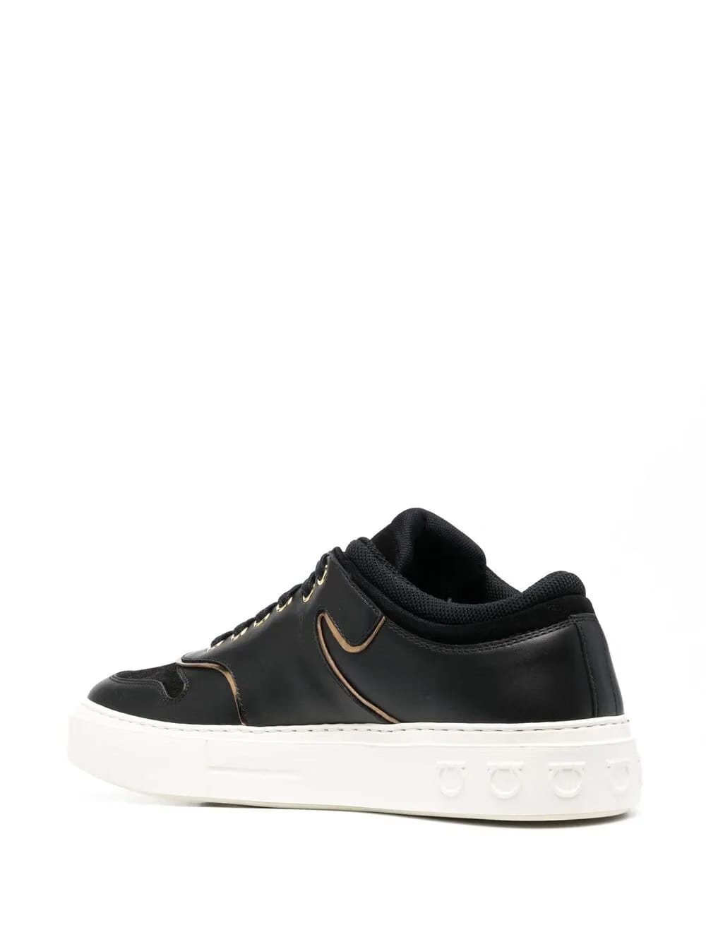 Borg logo low-top sneakers