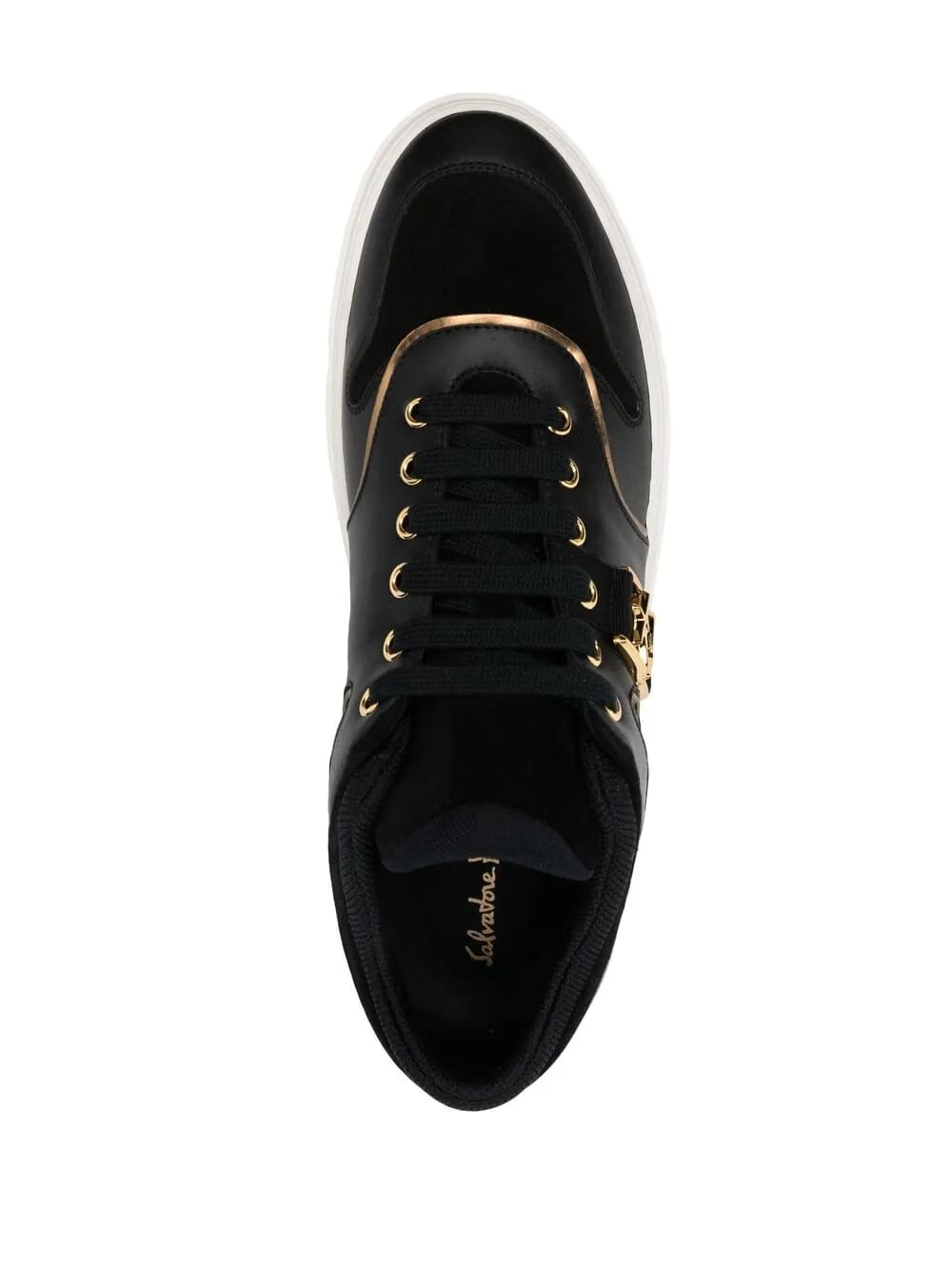 Borg logo low-top sneakers