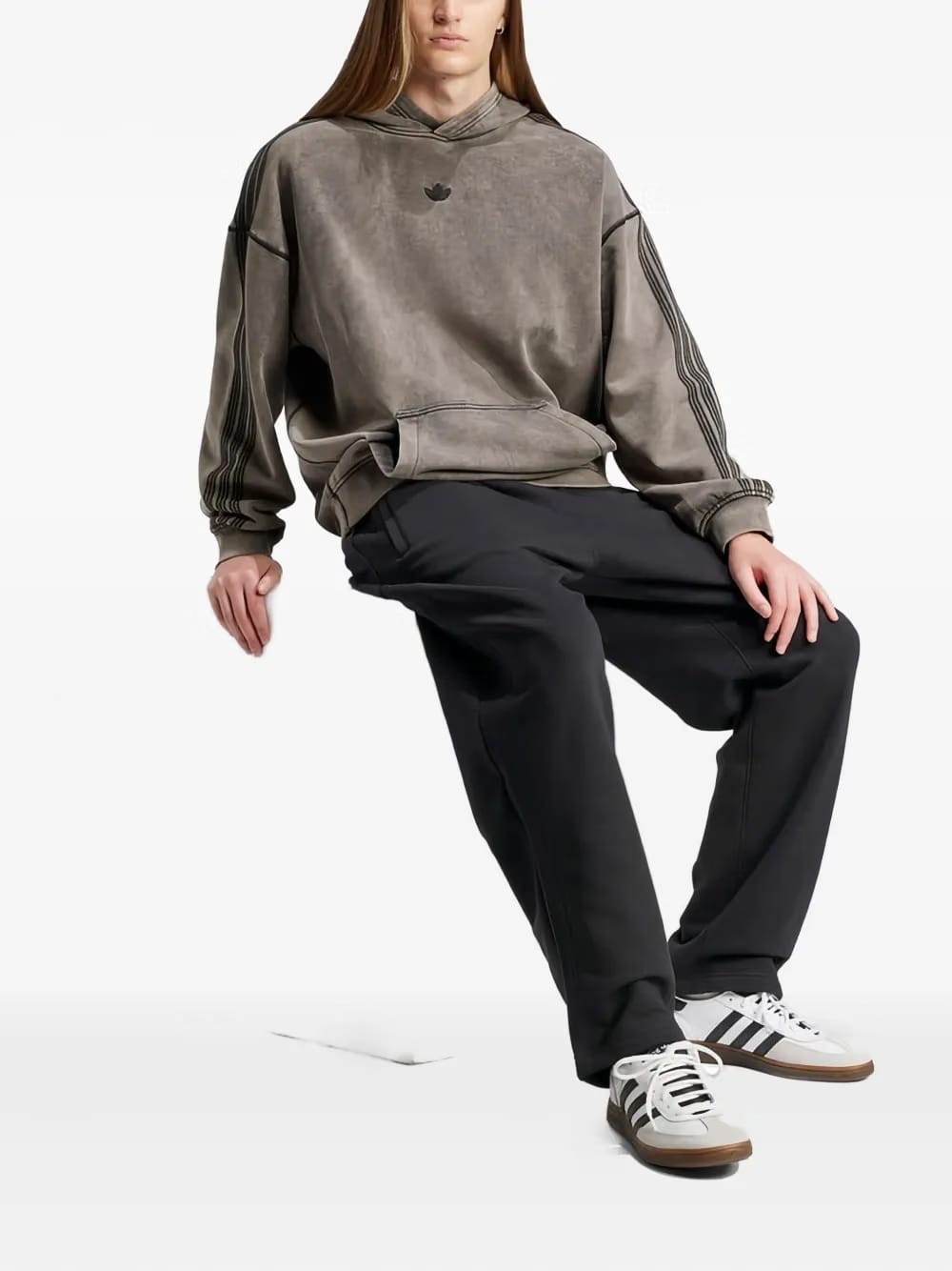 logo-embroidered side-stripe trousers
