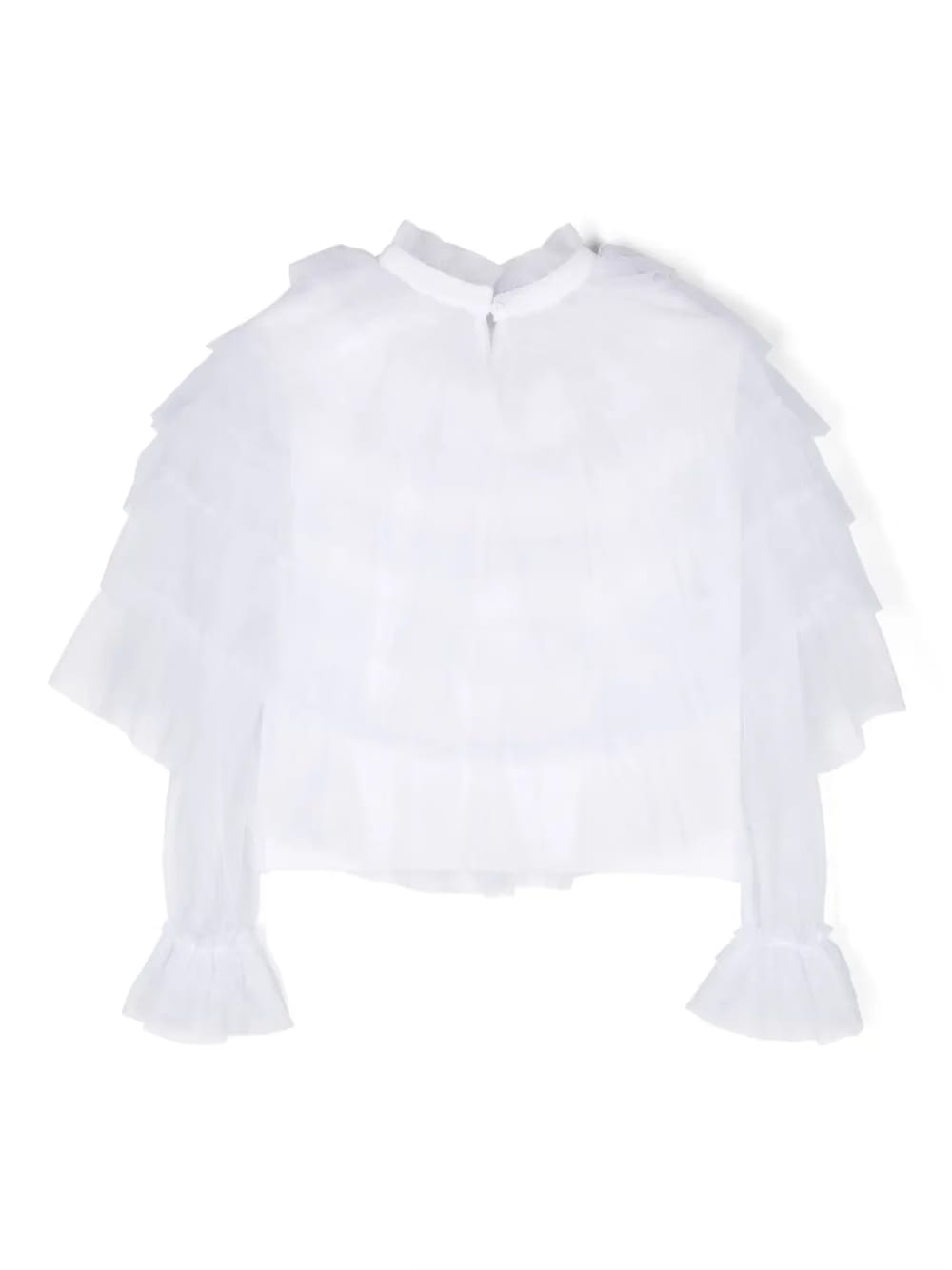 poet-sleeve layered blouse