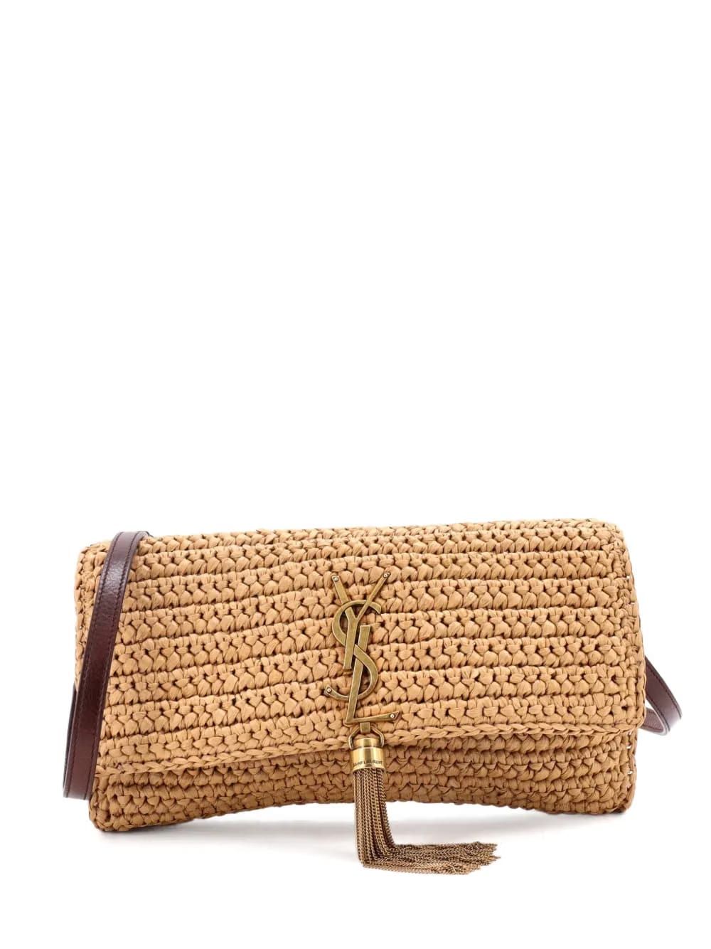 Kate 99 Tassel Flap Bag Woven Raffia Medium shoulder bag