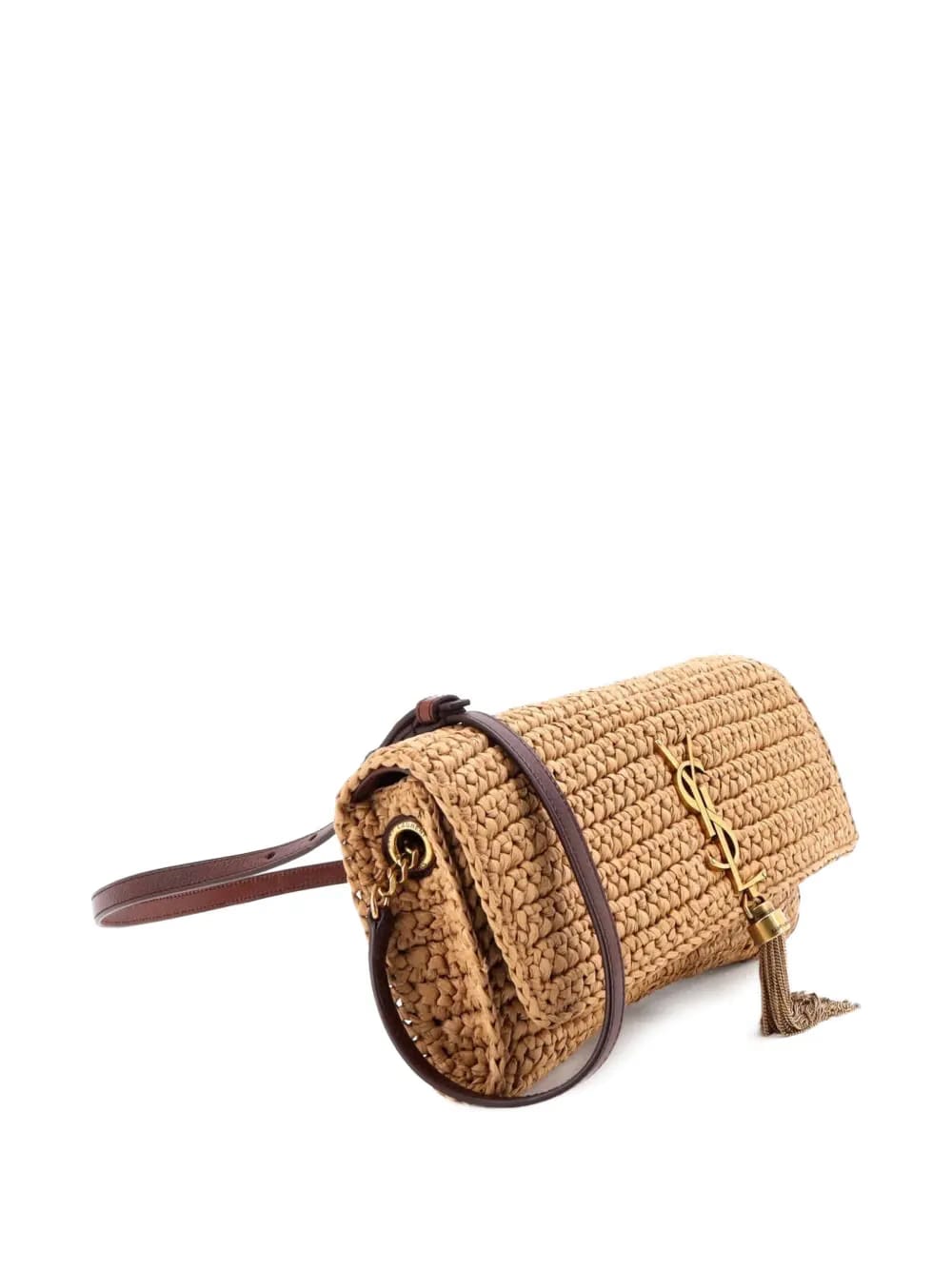 Kate 99 Tassel Flap Bag Woven Raffia Medium shoulder bag
