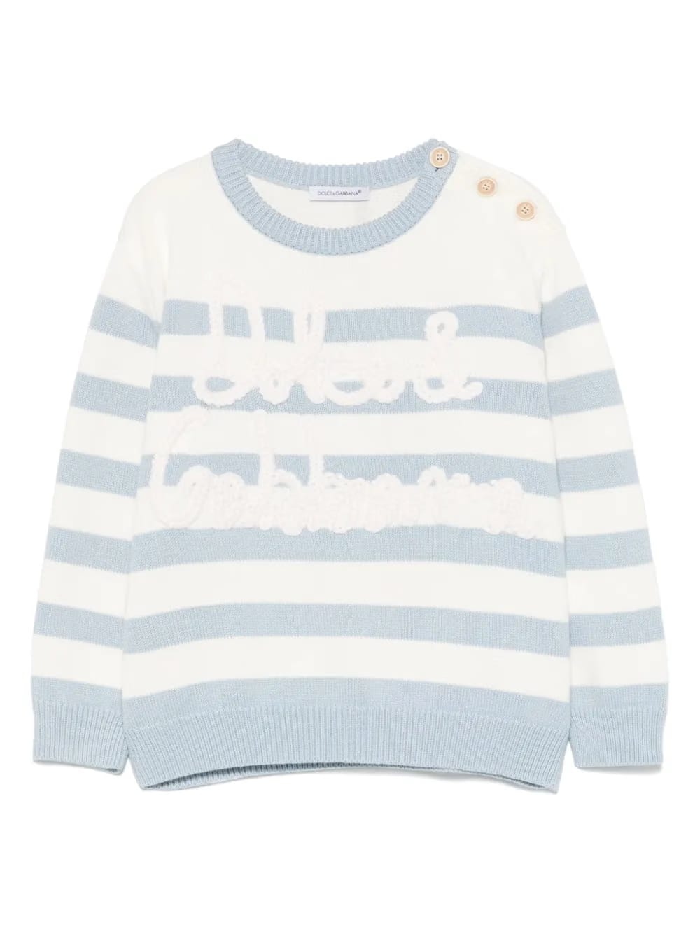 striped logo-embroidered sweater