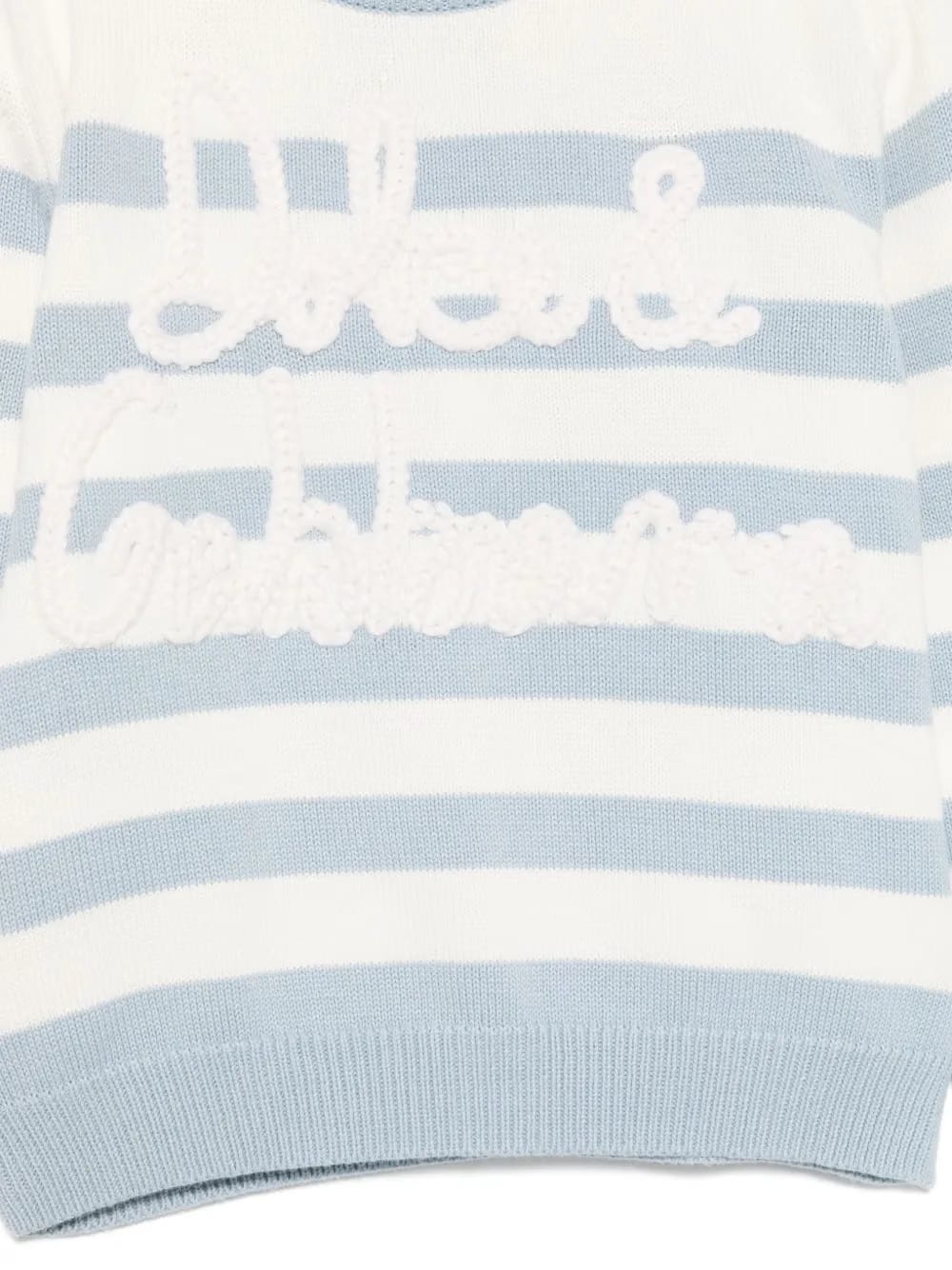 striped logo-embroidered sweater
