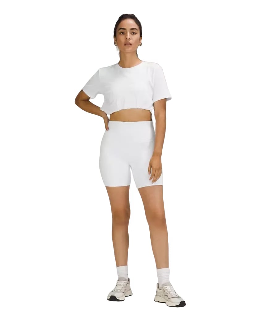 Lululemon Love Curved-Hem Crewneck T-Shirt White