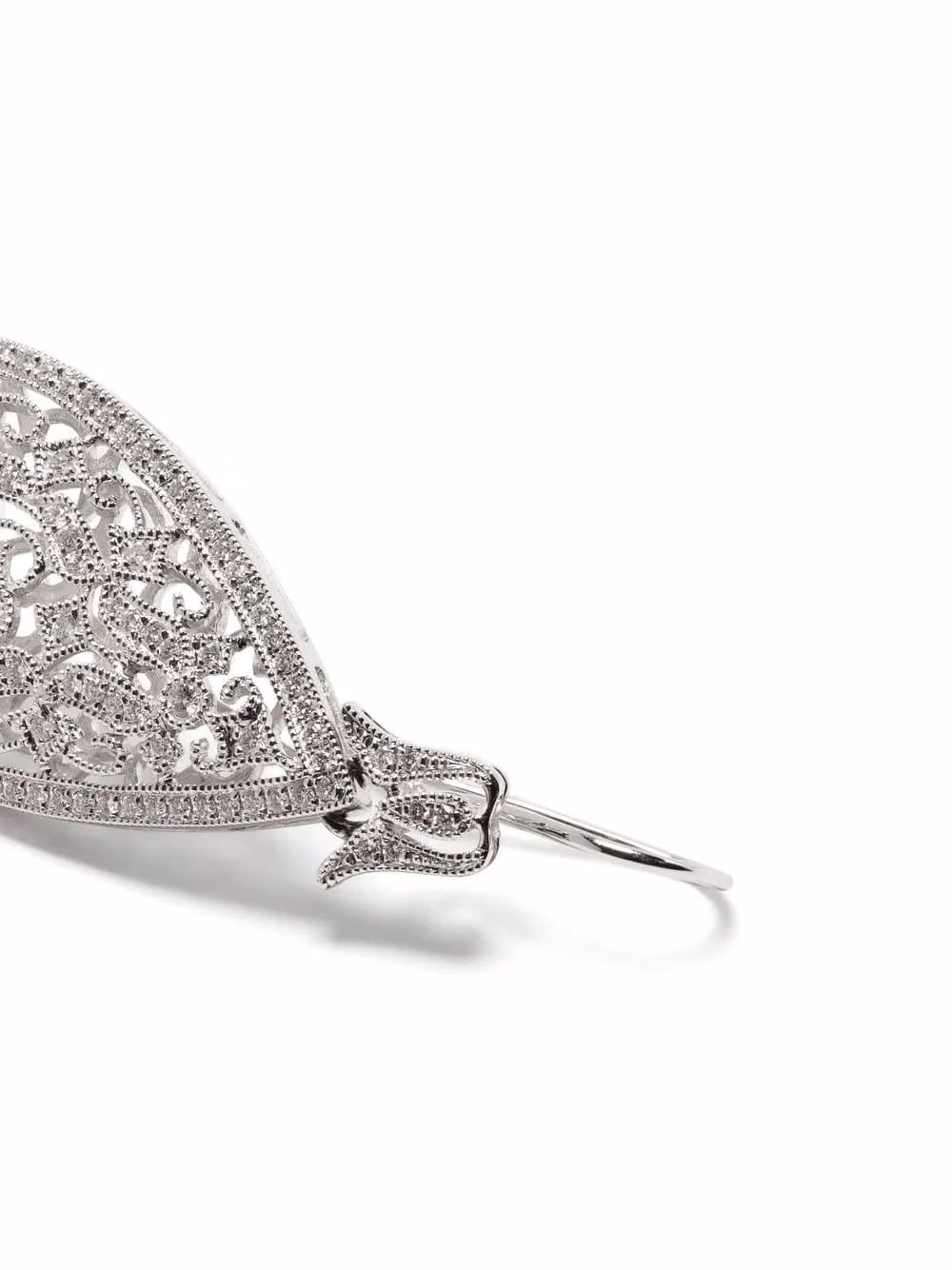 18kt white gold Bright Necessities diamond drop earrings