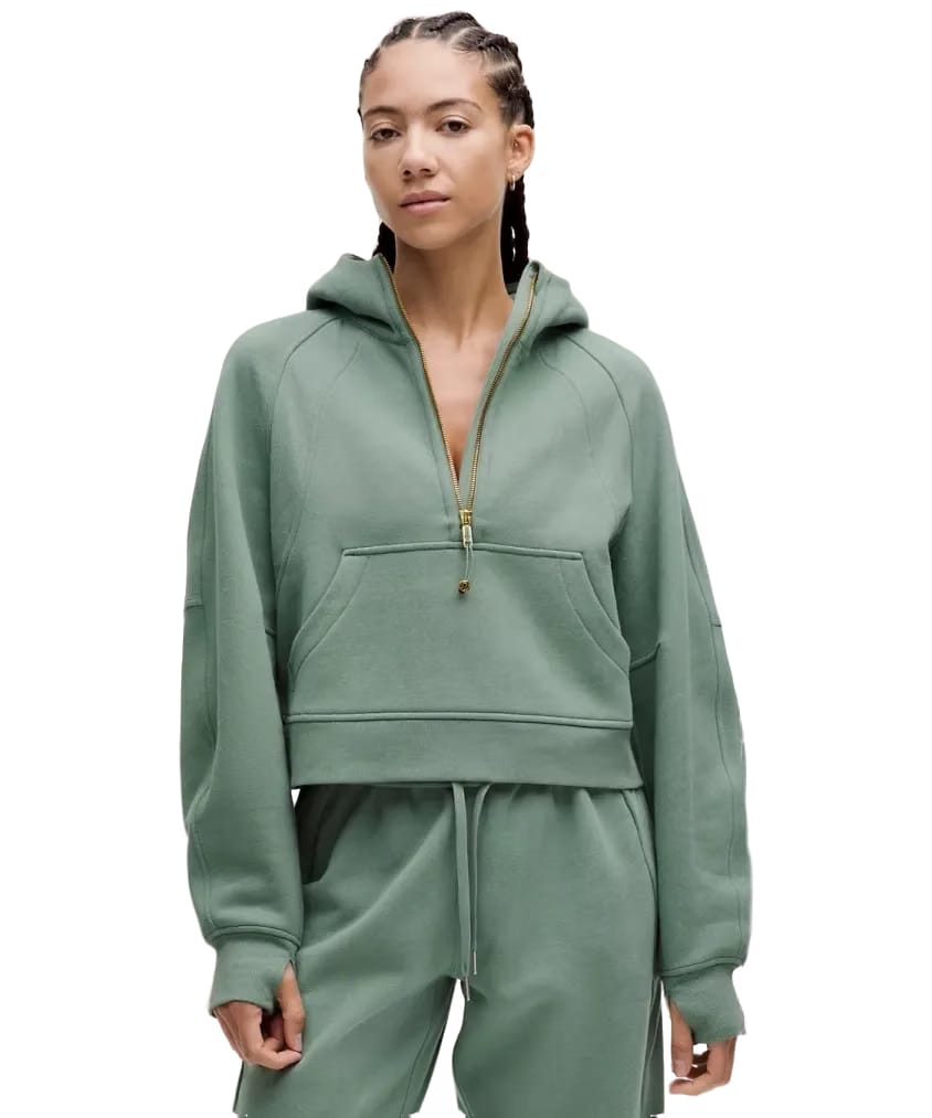 Lululemon Scuba Oversized Half-Zip Hoodie Crater Blue/Gold