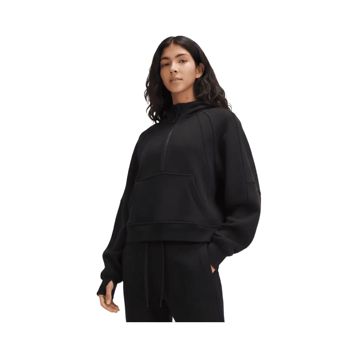 Lululemon Scuba Oversized Half-Zip Hoodie Black