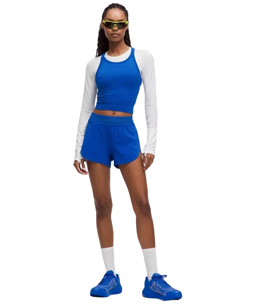 Lululemon Fast and Free High-Rise Classic-Fit Split Shorts 3" Galactic Cobalt