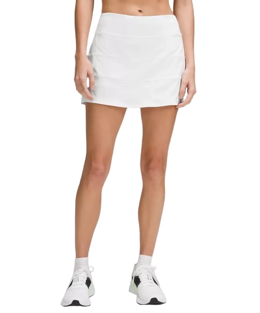 Lululemon Pace Rival Mid-Rise Skirt Long White