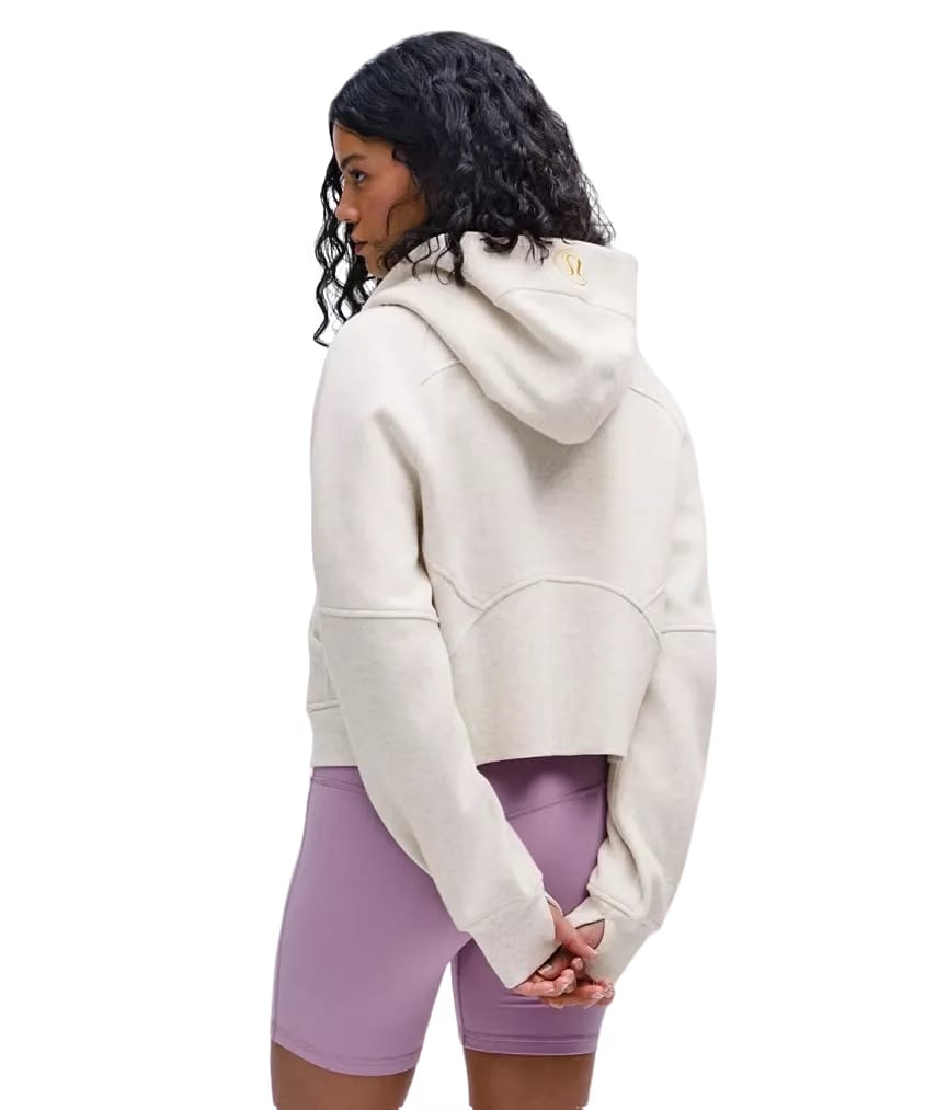 Lululemon Scuba Oversized Half-Zip Hoodie Heathered Bone/Gold