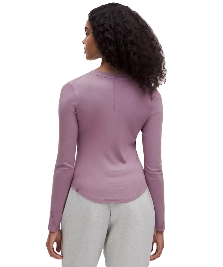 Lululemon Hold Tight Long-Sleeve Henley Lavender Lux