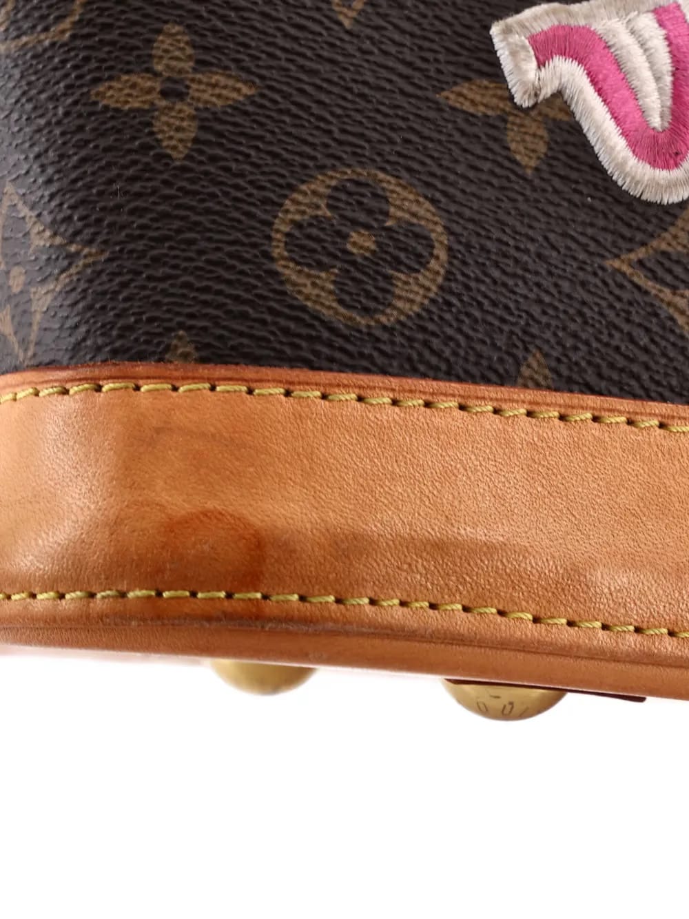 Alma Handbag Limited Edition Patches Monogram Canvas PM satchel