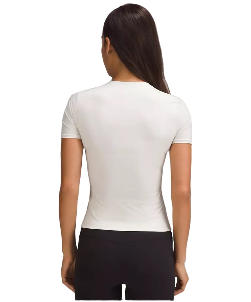 Lululemon Wundermost Ultra-Soft Nulu Hip-Length Crewneck Shirt Bone