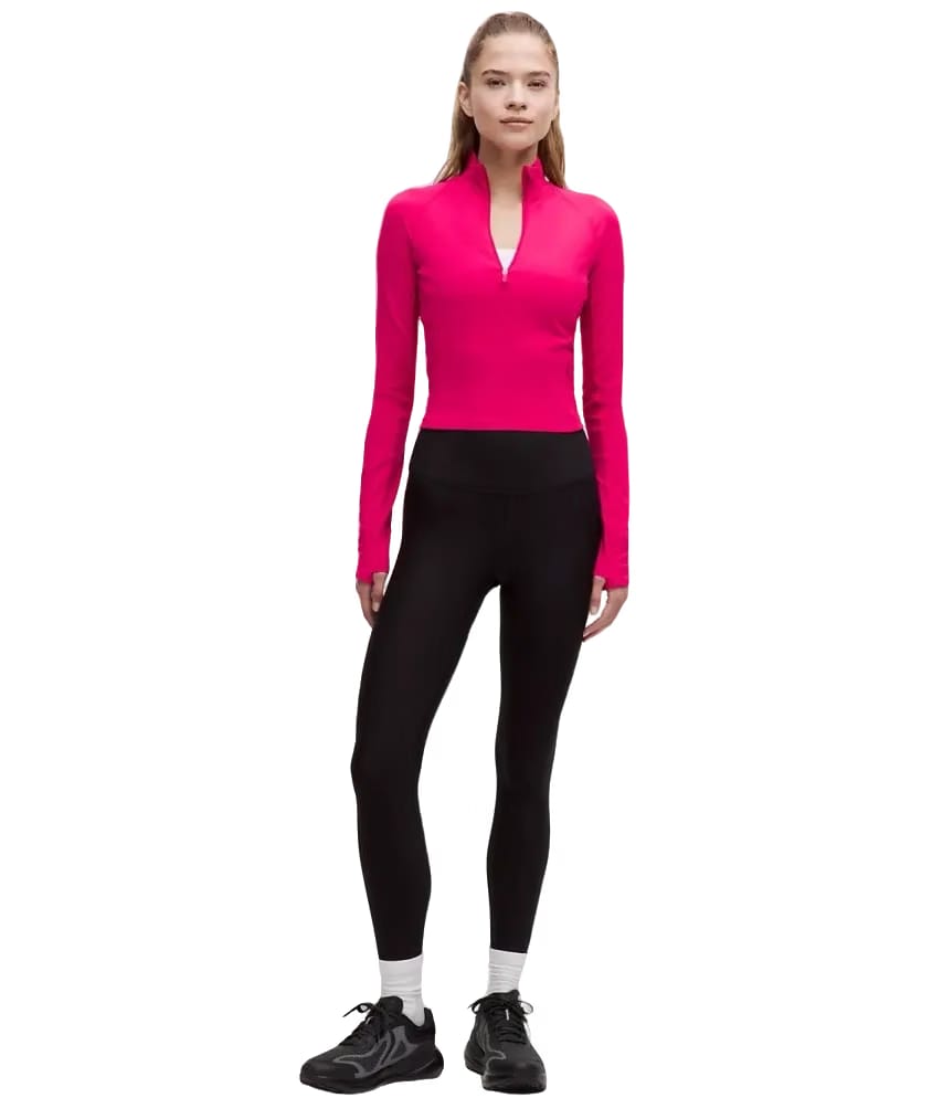 Lululemon It's Rulu Cropped Half Zip Updated Passionate