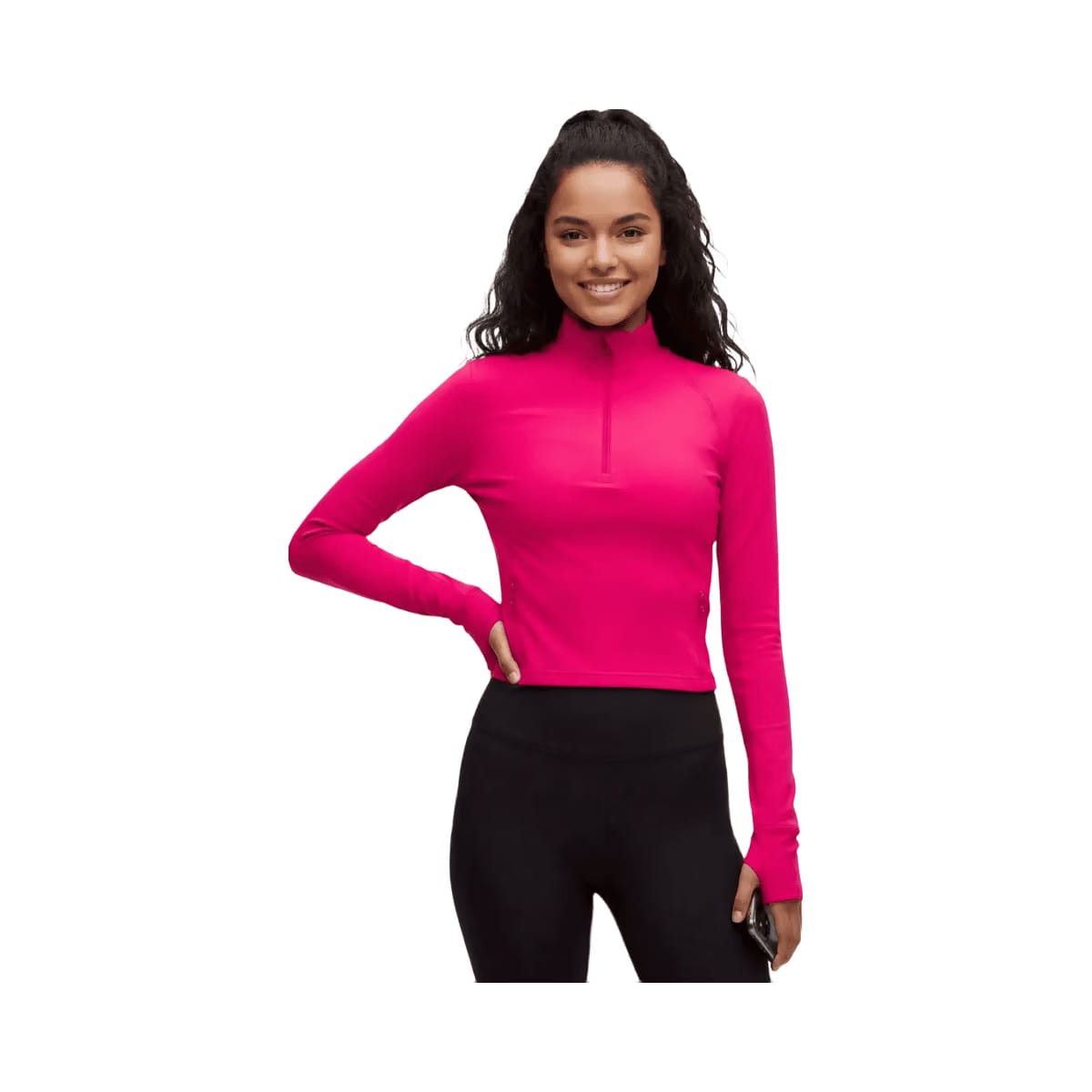 Lululemon It's Rulu Cropped Half Zip Updated Passionate