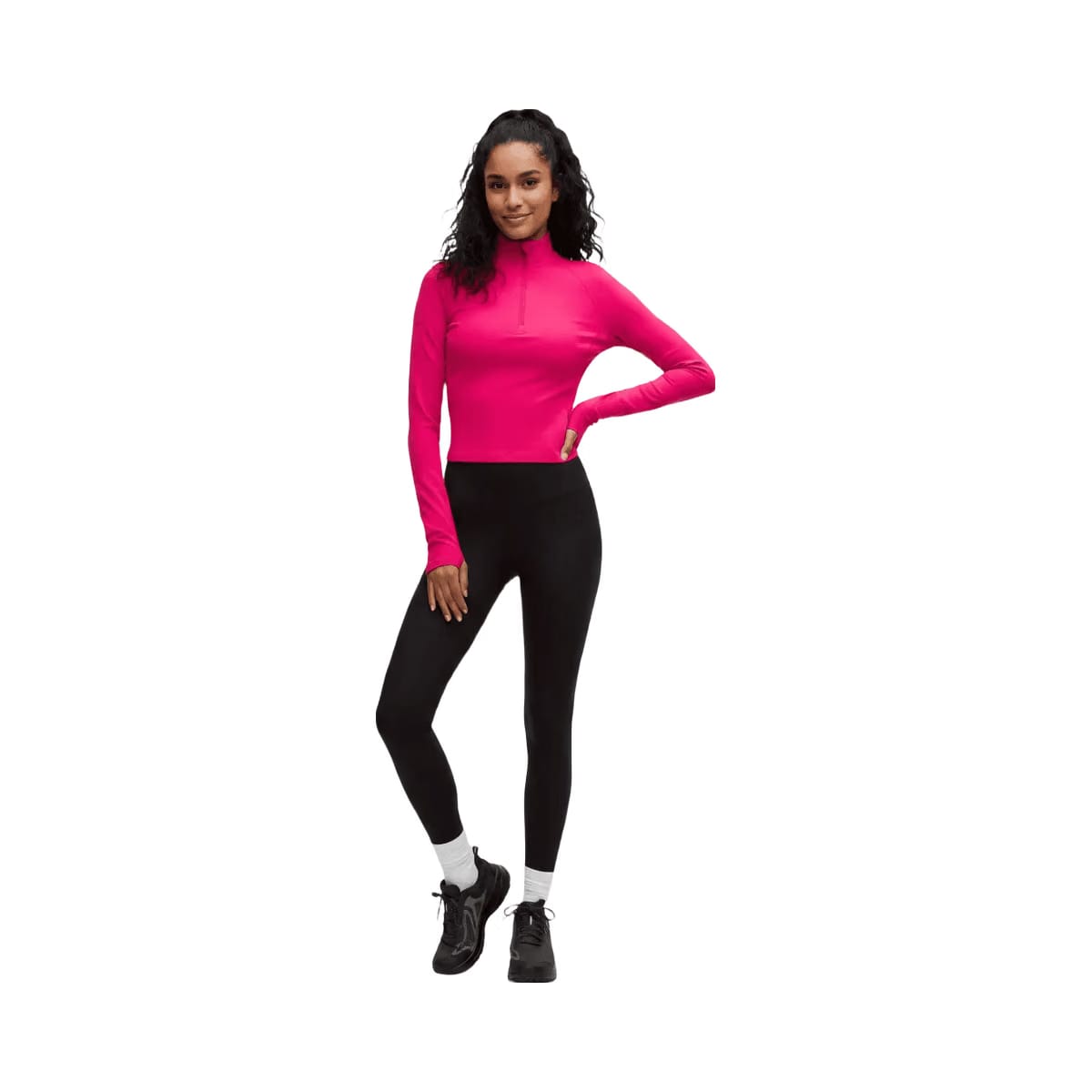 Lululemon It's Rulu Cropped Half Zip Updated Passionate