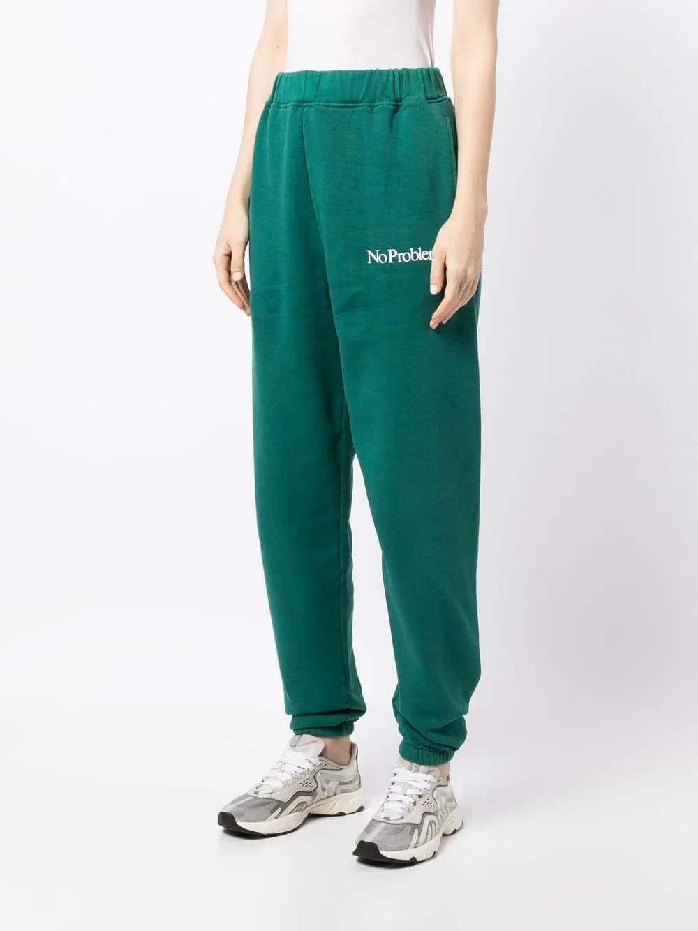 slogan-print track pants