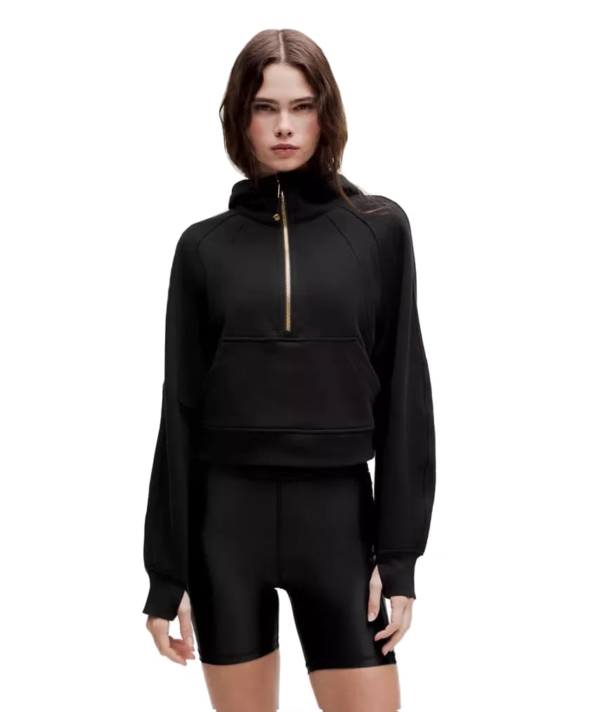 Lululemon Scuba Oversized Half-Zip Hoodie Black/Gold