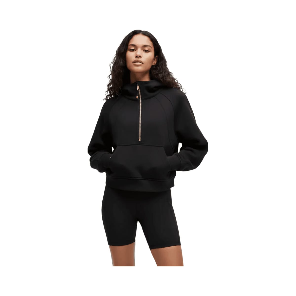 Lululemon Scuba Oversized Half-Zip Hoodie Black/Gold