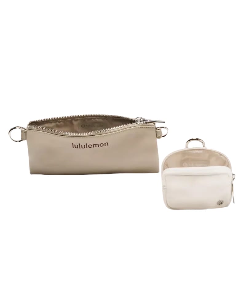 Lululemon Dual-Pouch Sling Sheer Oak/Light Ivory/Lava Cake
