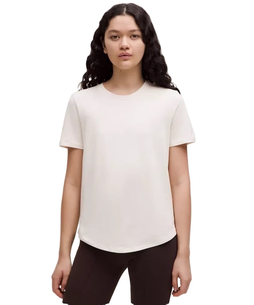 Lululemon Love Curved-Hem Crewneck T-Shirt Light Ivory