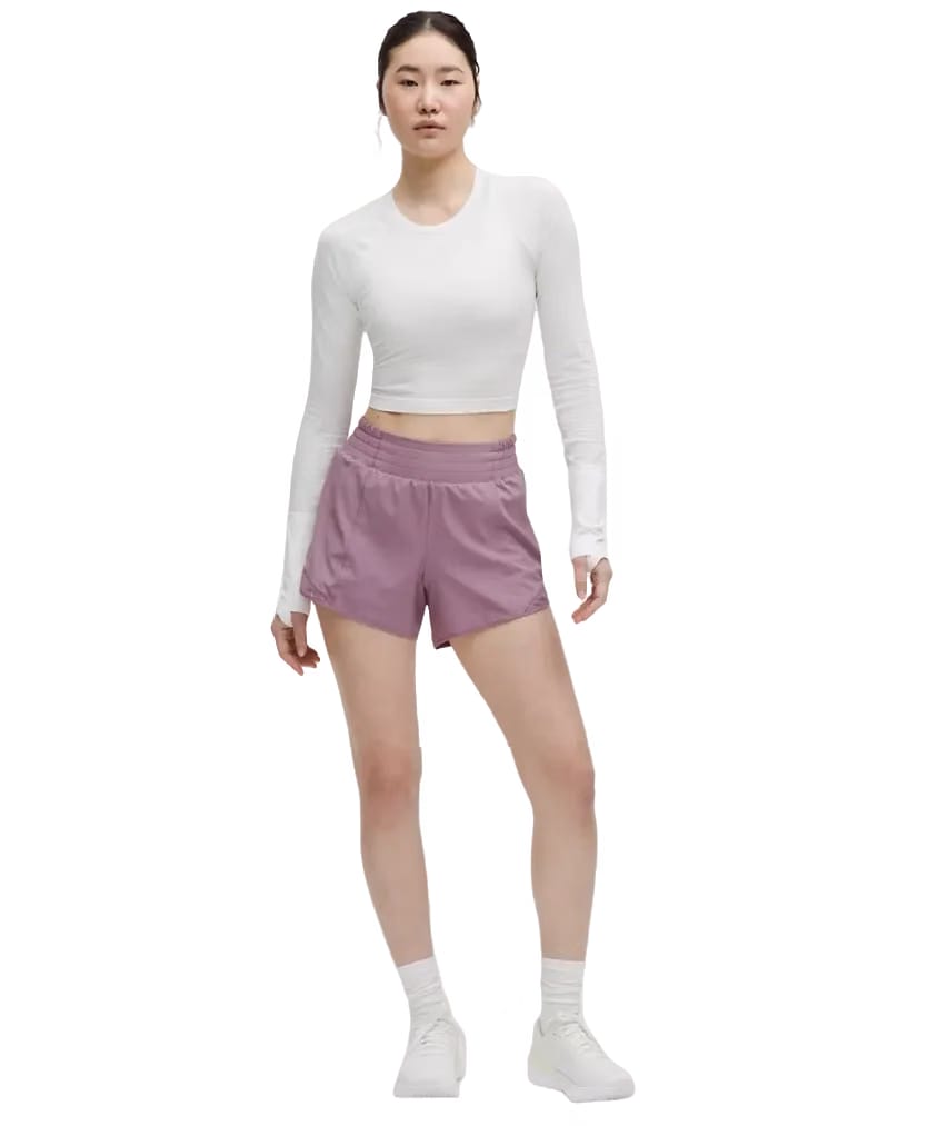 Lululemon Hotty Hot High-Rise Lined Shorts 4" Lavender Lux