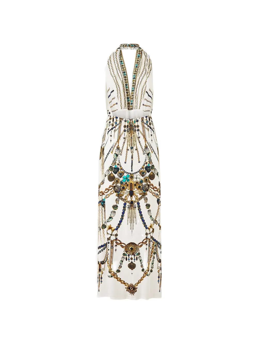 cowl-neck maxi dress