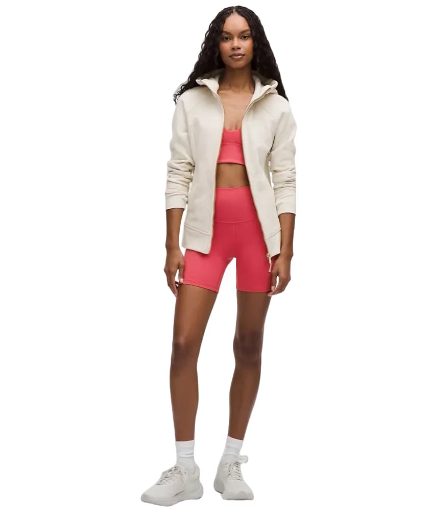 Lululemon Scuba Full-Zip Hoodie Heathered Light Ivory/Gold