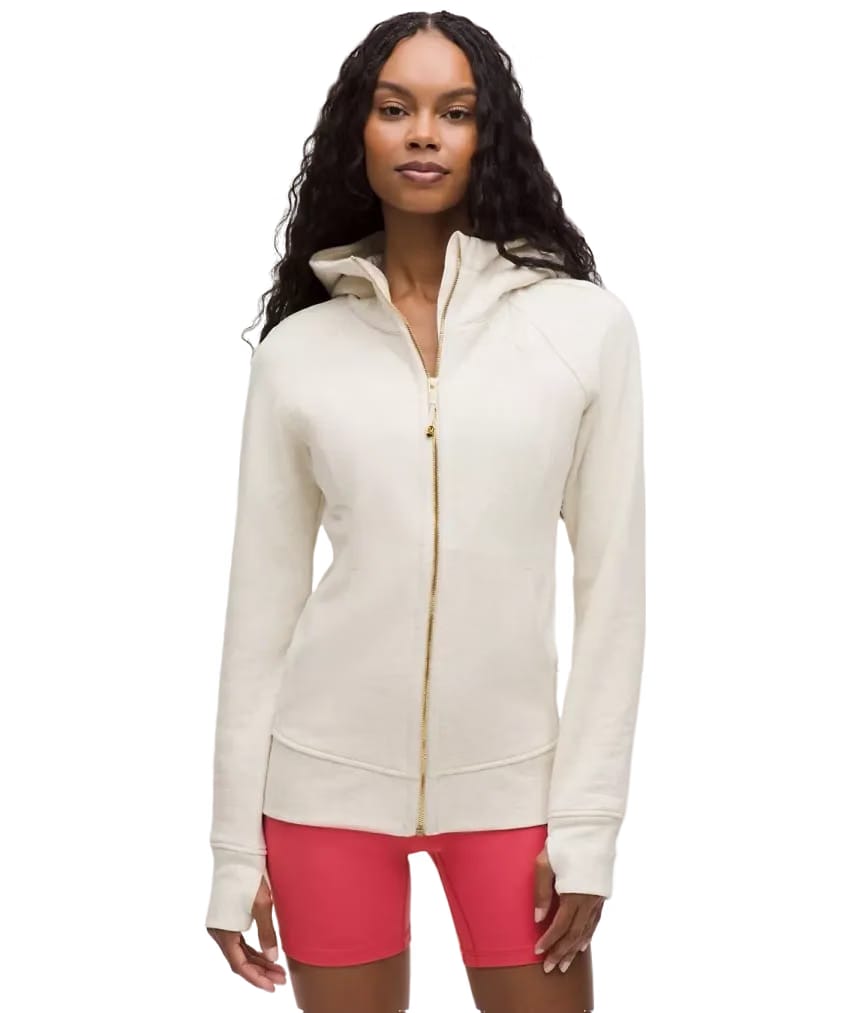 Lululemon Scuba Full-Zip Hoodie Heathered Light Ivory/Gold