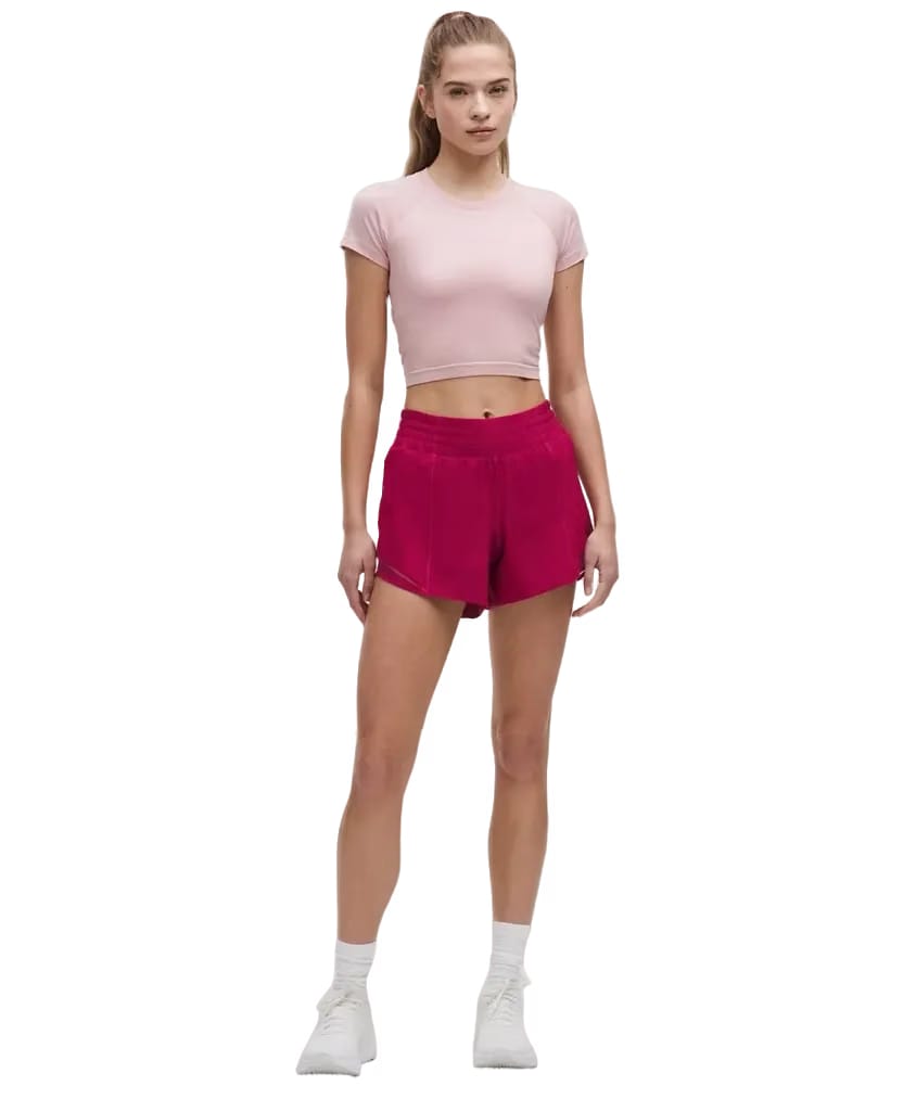 Lululemon Hotty Hot High-Rise Lined Shorts 4" Magenta Smoke