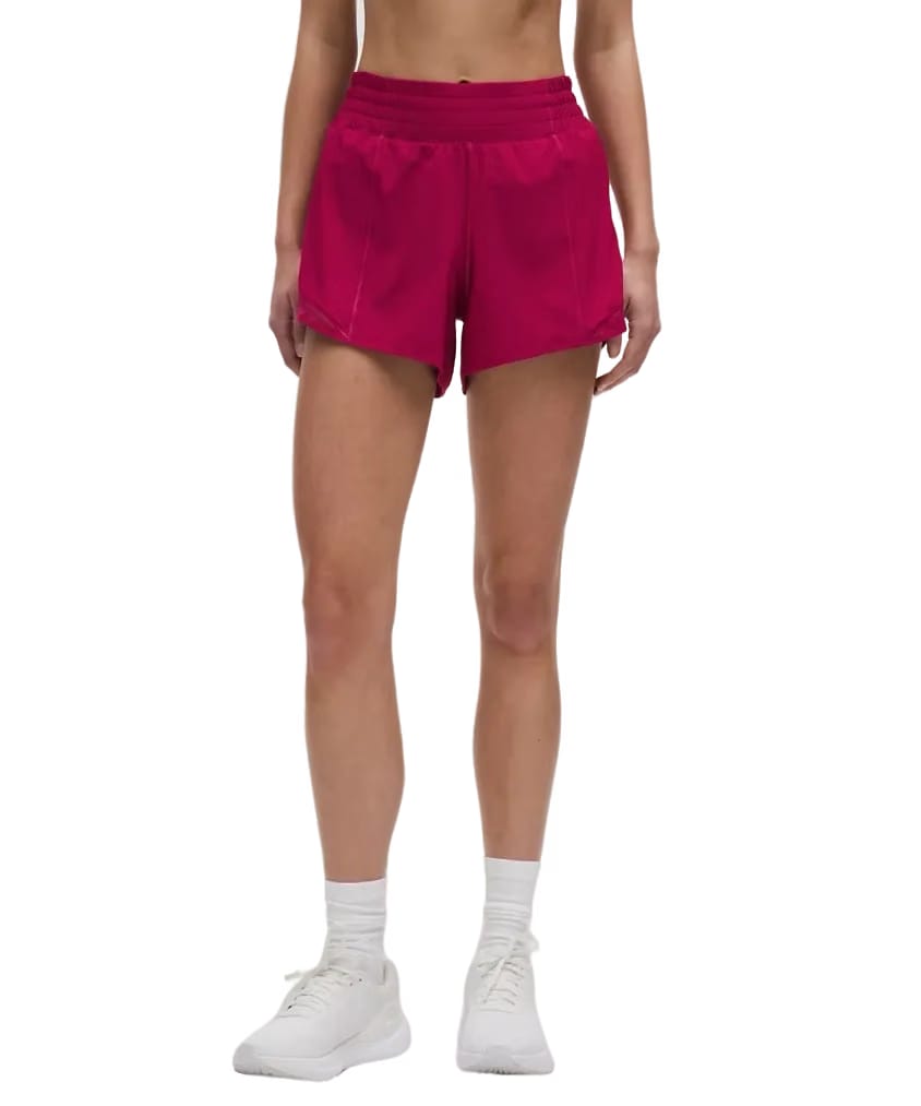 Lululemon Hotty Hot High-Rise Lined Shorts 4" Magenta Smoke