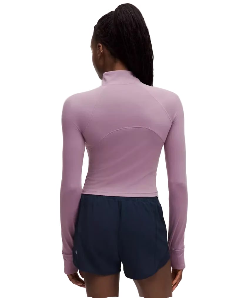 Lululemon It's Rulu Cropped Half Zip Updated Lavender Lux