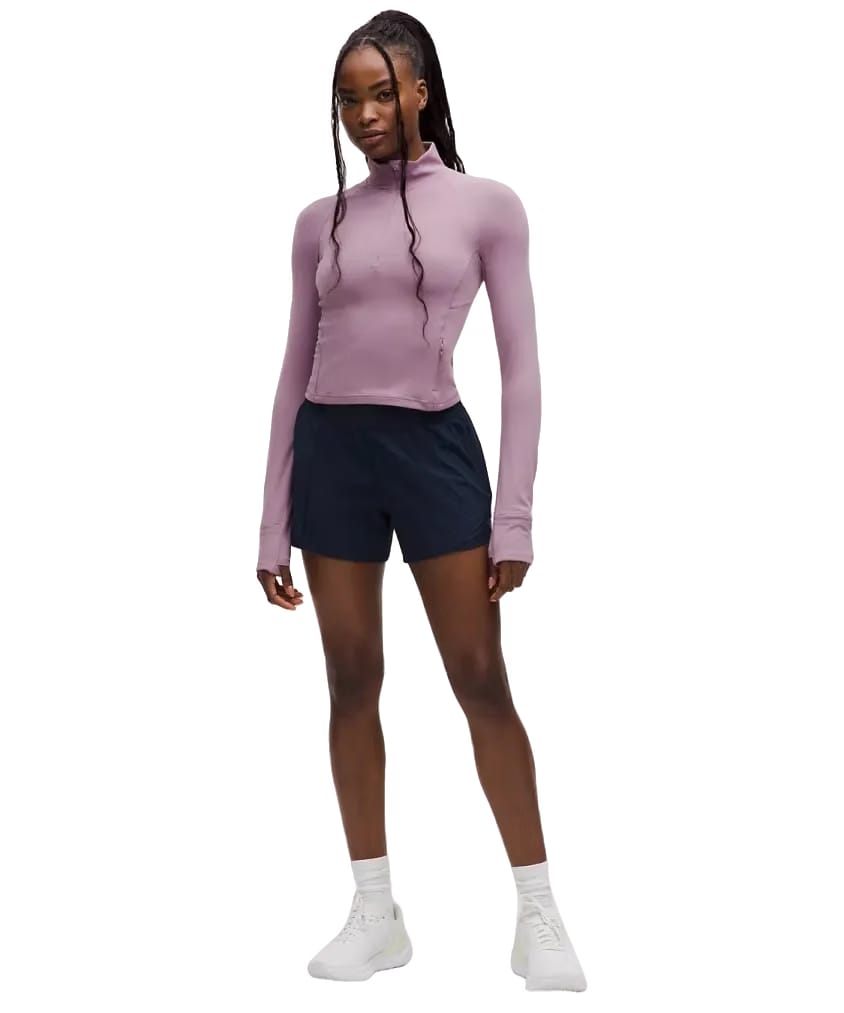Lululemon It's Rulu Cropped Half Zip Updated Lavender Lux