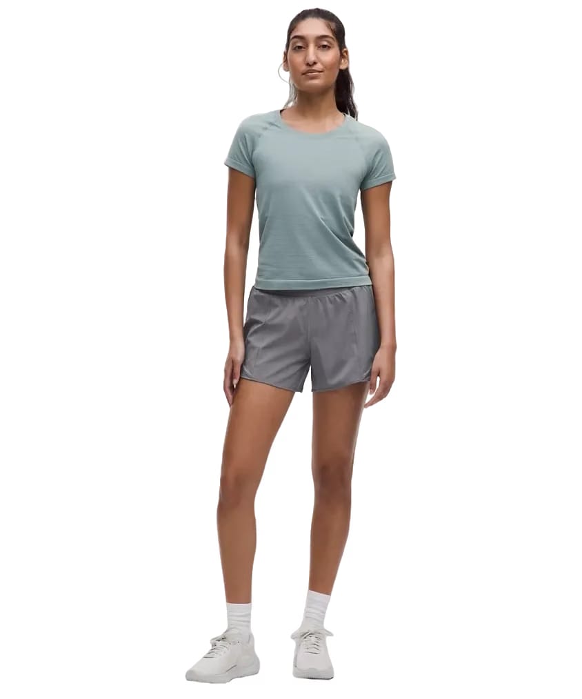 Lululemon Hotty Hot High-Rise Lined Shorts 4" Solar Grey