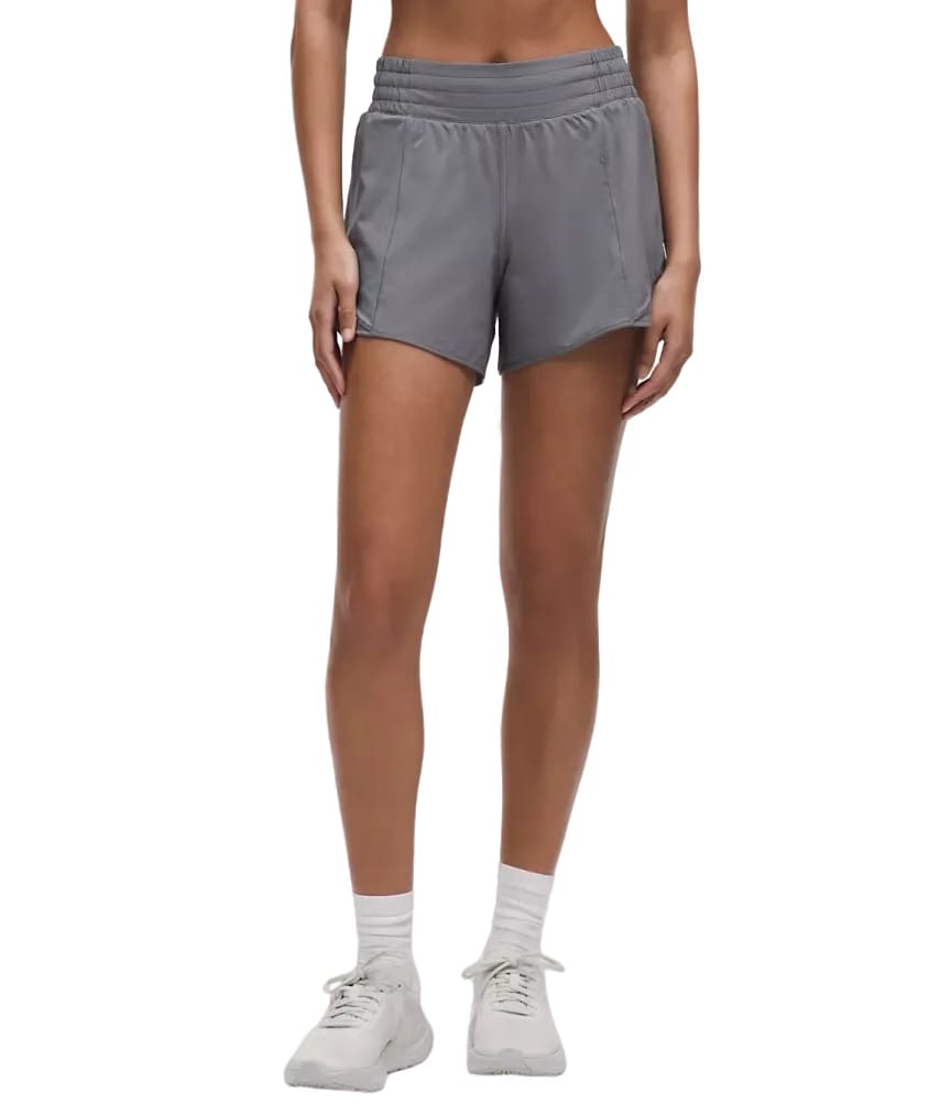 Lululemon Hotty Hot High-Rise Lined Shorts 4" Solar Grey