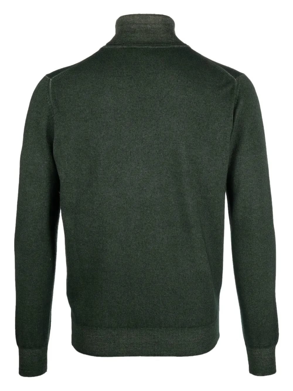 roll-neck rib-trimmed jumper